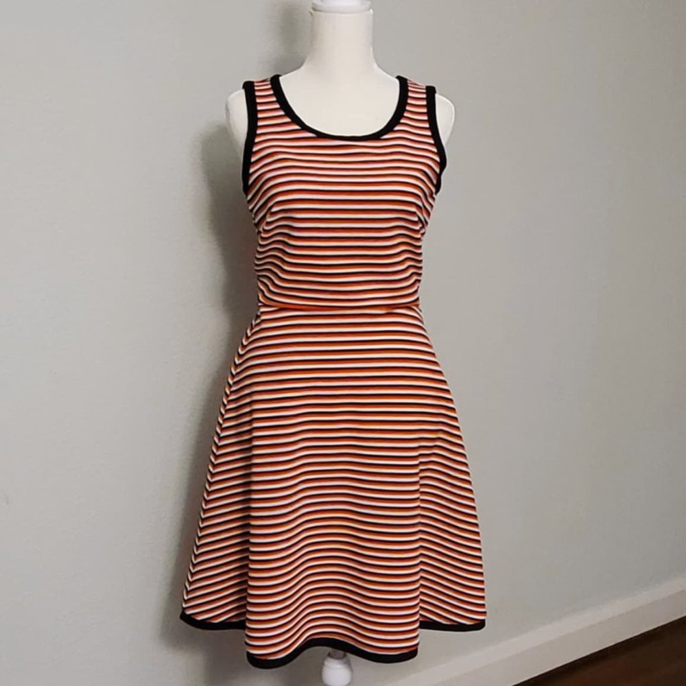 Retro Dance Swing Dress, Heavy Stretch Stripes